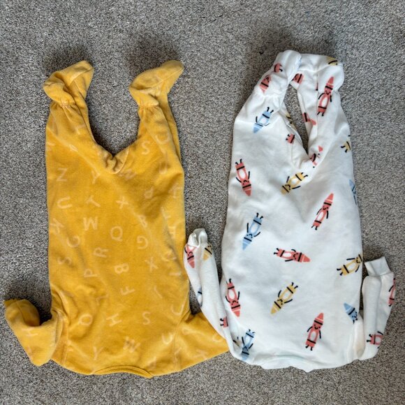 Pekkle Baby Fleece Footed Sleepers Crayons Crayola 3 months Unisex Colourful - Picture 9 of 9